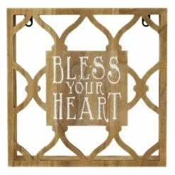 11X11 Bless Your Heart Wood Sign