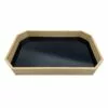 16In Black Glass And Wood Tray -Cosplay Shop 16in black glass and wood tray