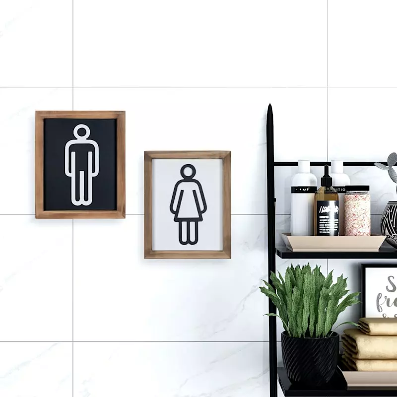 2-Piece Bathroom Wall Art, 8x10 4 2-Piece Bathroom Wall Art, 8x10 - Image 2