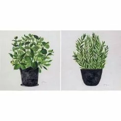 2-Piece Herb Garden Canvas Wall Art Set, 12"