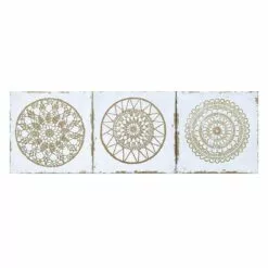 3-Piece Foiled Star Canvas Wall Art Set, 12"