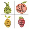 4-Piece Fruit Canvas Wall Art Set, 10" 2 4-Piece Fruit Canvas Wall Art Set, 10" -Cosplay Shop 4 piece fruit canvas wall art set 10
