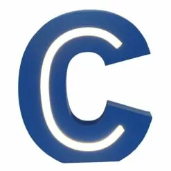 6" Blue LED Monogram Letter, C