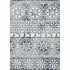 (A332) Fredrika Smoke Woven Area Rug, 5x7