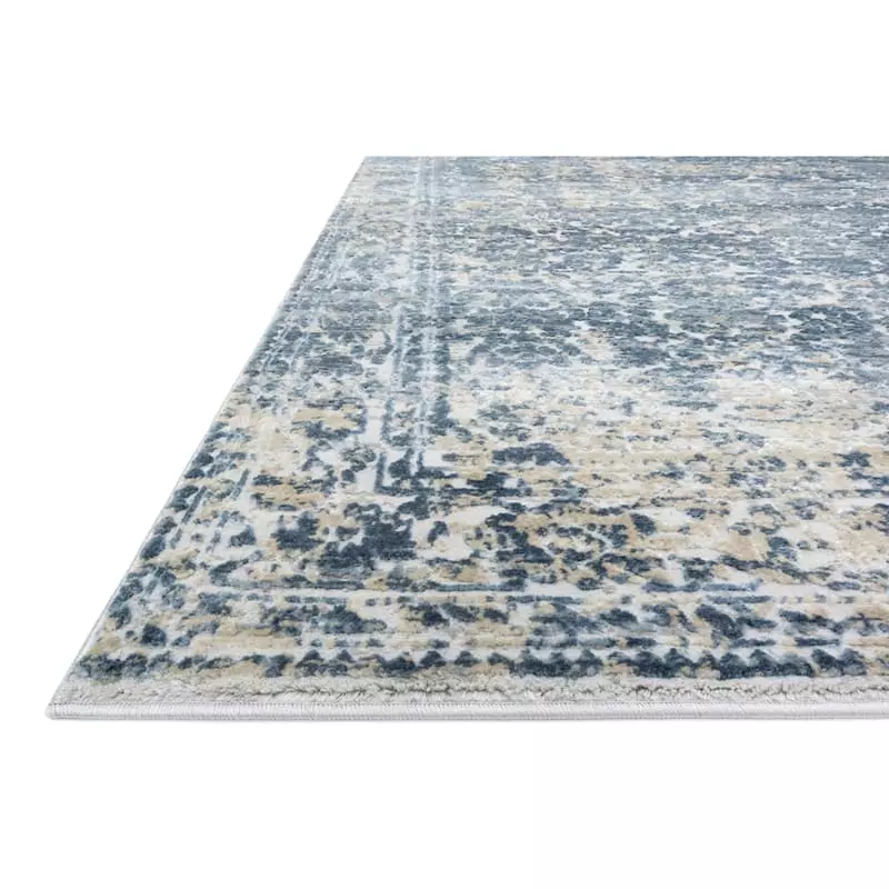 (A377) Venice Distressed Look Blue Runner, 2x7 5 (A377) Venice Distressed Look Blue Runner, 2x7 - Image 3