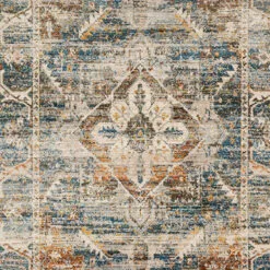 Cosplay Shop -Cosplay Shop a407 halton distressed look slate rust accent rug 3x5 2