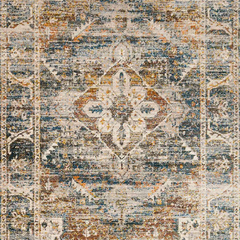 (A407) Halton Distressed Look Slate Rust Runner, 2x7 4 (A407) Halton Distressed Look Slate Rust Runner, 2x7 - Image 2