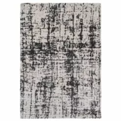 (A456) Raymond Ivory & Grey Dense Ultra Soft Area Rug, 5x8