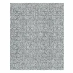 (A470) Mercer Grey Diamond Design Area Rug, 8x10