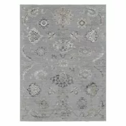 (A504) Found & Fable Fairfield Grey Floral Woven Accent Rug, 3x5