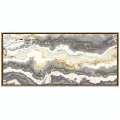 Agate Pattern Art Framed Canvas Wall Art, 56x26