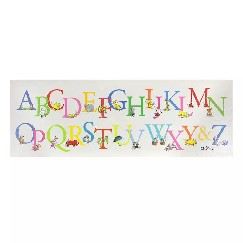 Alphabet Canvas Wall Art, 12x36 3 Alphabet Canvas Wall Art, 12x36