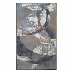 Arrington Grey Circle Pattern Accent Rug, 26x45