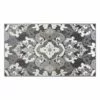 Arrington Grey & White Medallion High-Low Accent Rug, 2x4 -Cosplay Shop arrington grey white medallion high low accent rug 2x4 1