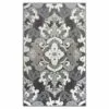 Arrington Grey & White Medallion High-Low Accent Rug, 3x5 -Cosplay Shop arrington grey white medallion high low accent rug 3x5 1