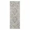 (B548) Providence Villa Dark Grey & Cream Distressed Look Runner, 2x6 -Cosplay Shop b548 providence villa dark grey cream distressed look runner 2x6 1