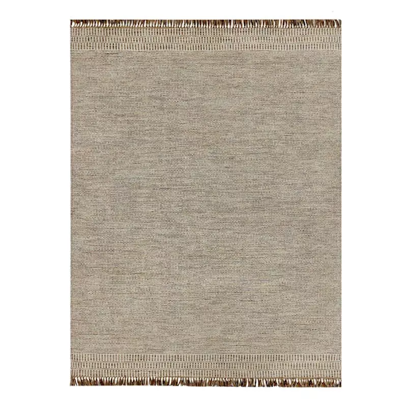 (B685) Tracey Boyd Natural Dunne Fringe Area Rug, 8x10 3 (B685) Tracey Boyd Natural Dunne Fringe Area Rug, 8x10