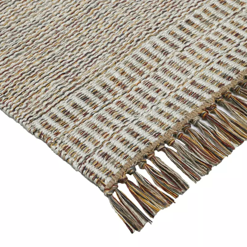 (B685) Tracey Boyd Natural Dunne Fringe Area Rug, 8x10 4 (B685) Tracey Boyd Natural Dunne Fringe Area Rug, 8x10 - Image 2