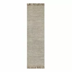 (B685) Tracey Boyd Natural Dunne Fringe Runner, 2x7