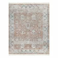 (B692) Grace Mitchell Claire Blush Medallion Area Rug, 8x10