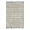 (B723) Crosby St Lorre Neutral Flatweave Area Rug, 5x7