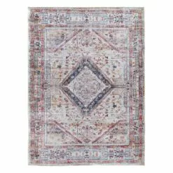 (B754) Ellington Multicolor Medallion Area Rug, 5x7