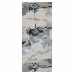 (B757) Miramar Ivory Abstract Accent Rug, 2x4