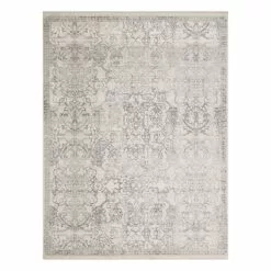 (B762) Cypress Ivory Floral Area Rug, 8x10