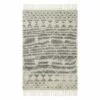 (B777) Reese Black & White Diamond Design Area Rug, 8x10