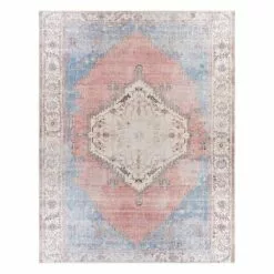 (B783) Found & Fable Amelie Multi Medallion Washable Area Rug, 8x10