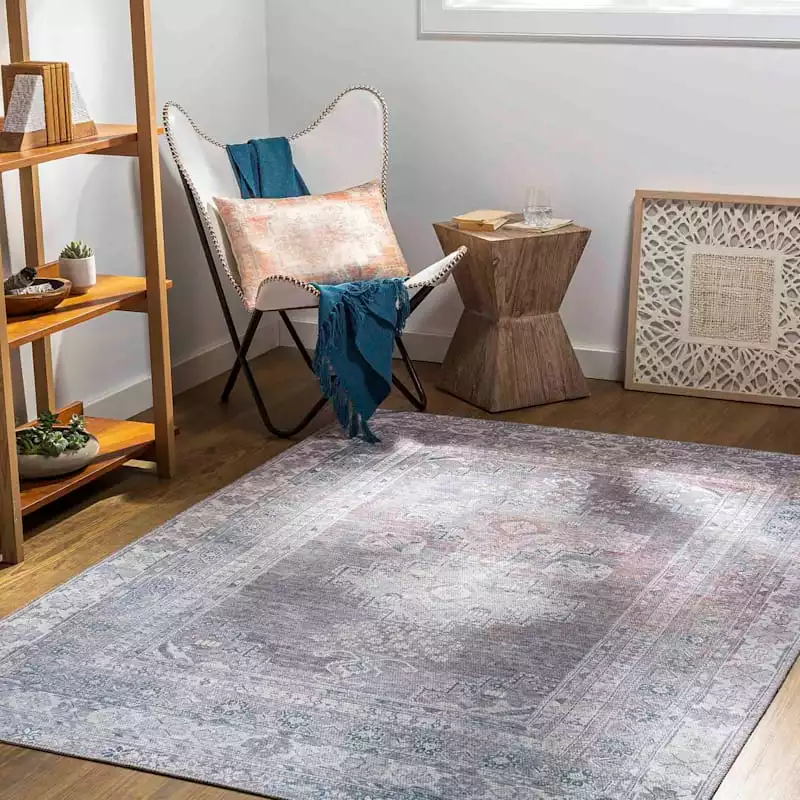 (B786) Honeybloom Colin Multicolor Medallion Washable Area Rug, 5x7 8 (B786) Honeybloom Colin Multicolor Medallion Washable Area Rug, 5x7 - Image 6