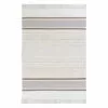 (B801) Honeybloom Ivory Striped Area Rug, 5x7