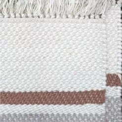 (B801) Honeybloom Ivory Striped Area Rug, 5x7 -Cosplay Shop b801 honeybloom ivory striped area rug 5x7 3