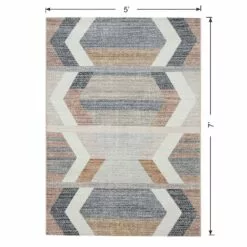 (B827) Arrow Multicolor Washable Area Rug, 5x7 -Cosplay Shop b827 arrow multicolor washable area rug 5x7 6