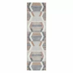 (B827) Arrow Multicolor Washable Runner, 2x7