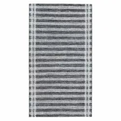 (B831) Found & Fable Goa Leni Black & Grey Accent Rug, 3x5