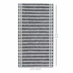 (B831) Found & Fable Goa Leni Black & Grey Accent Rug, 3x5 -Cosplay Shop b831 found fable goa leni black grey accent rug 3x5 4