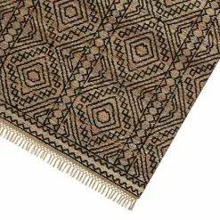 (B848) Tracey Boyd Devon Black Diamond Design Tassel Area Rug, 5x7 -Cosplay Shop b848 tracey boyd devon black diamond design tassel area rug 5x7 2