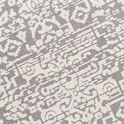 (B862) Found & Fable Lyna Grey & White Patterned Washable Area Rug, 5x7 -Cosplay Shop b862 found fable lyna grey white patterned washable area rug 5x7 2