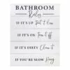 Bathroom Rules Wall Decor, 16x20 -Cosplay Shop bathroom rules wall decor 16x20 1