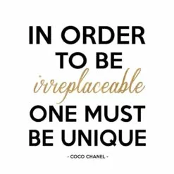 Be Unique Foiled Canvas Wall Art, 15"