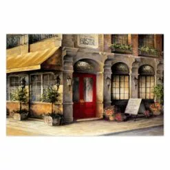 Bistro Doorway Canvas Wall Art, 22x23