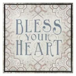 Bless Your Heart Canvas Wall Art, 12"