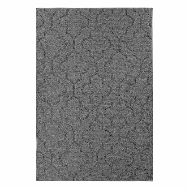 Brentwood Grey Double Quatrefoil Indoor & Outdoor Area Rug, 4x6 3 Brentwood Grey Double Quatrefoil Indoor & Outdoor Area Rug, 4x6
