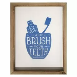 Brush Your Teeth Framed Wall Art, 11x14