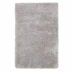 (C100) Mixed Silver Shag Area Rug, 5x7