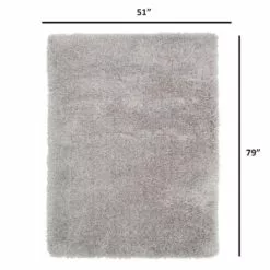 (C100) Mixed Silver Shag Area Rug, 5x7 -Cosplay Shop c100 mixed silver shag area rug 5x7 4