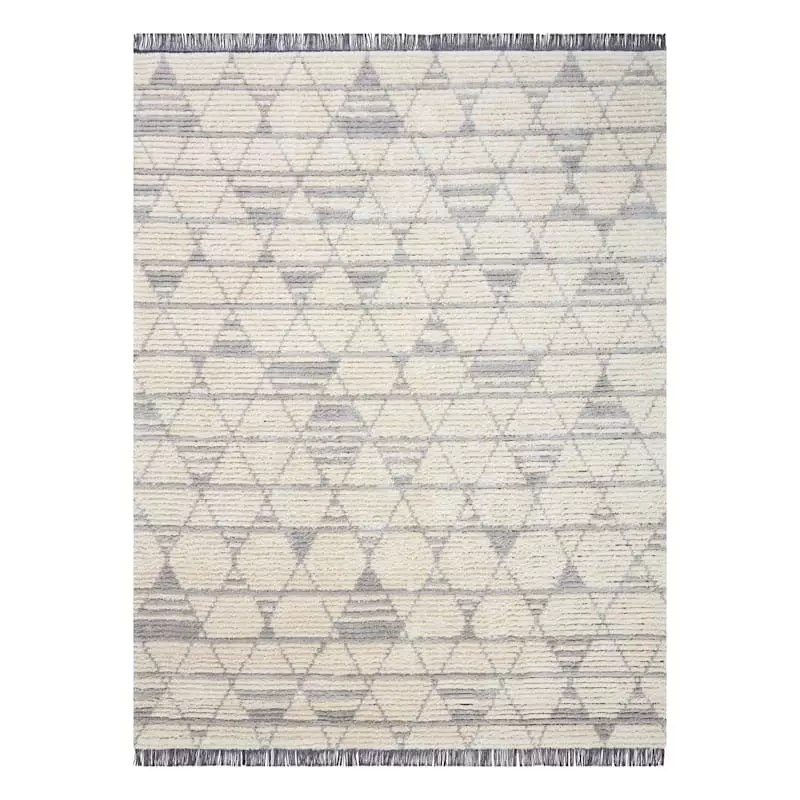 (C185) Tracey Boyd Elizabeth Grey Diamond Design Area Rug, 5x7 3 (C185) Tracey Boyd Elizabeth Grey Diamond Design Area Rug, 5x7