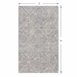 (C191) Hayne Grey Floral Shag Accent Rug, 3x5 -Cosplay Shop c191 hayne grey floral shag accent rug 3x5 6