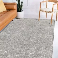 (C191) Hayne Grey Floral Shag Accent Rug, 3x5 -Cosplay Shop c191 hayne grey floral shag accent rug 3x5 7